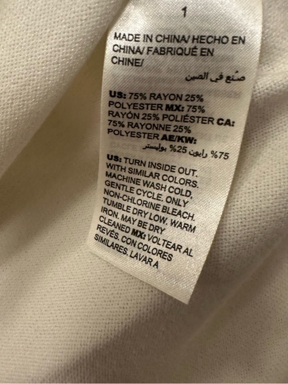 Chico's Cream Crewneck Top- Lightweight Long Sleeve - Picture 4 of 7